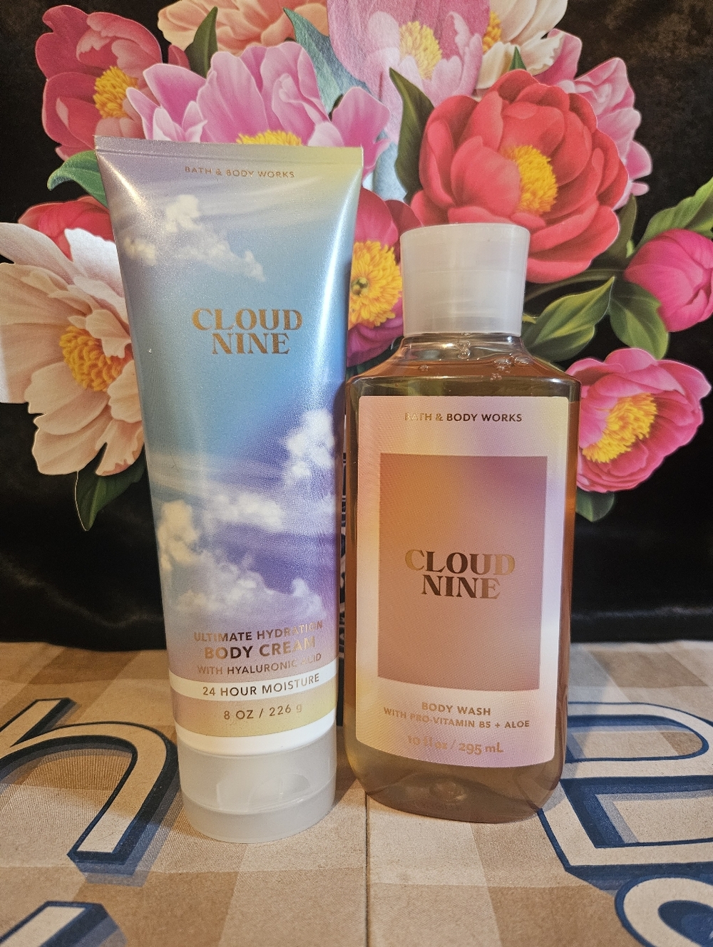 NWT Bath & Body Works Cloud Nine Body Care Duo - Blue, Pink